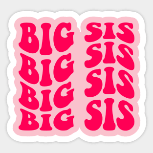 Big Sis Retro Wave Font Design Sticker